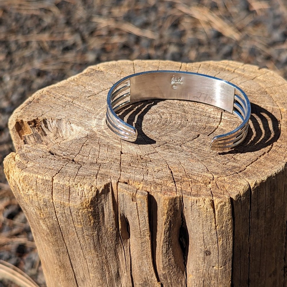 Zuni Cuff Bracelet Genuine NA Jewelry‎ Sterling Silver Native American Sz 6.5*** - Picture 10 of 10